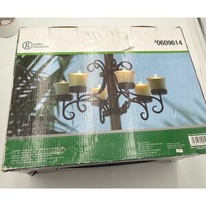 Garden Treasures Umbrella Centerpiece 6 Votive Candle Holder Black 0609614